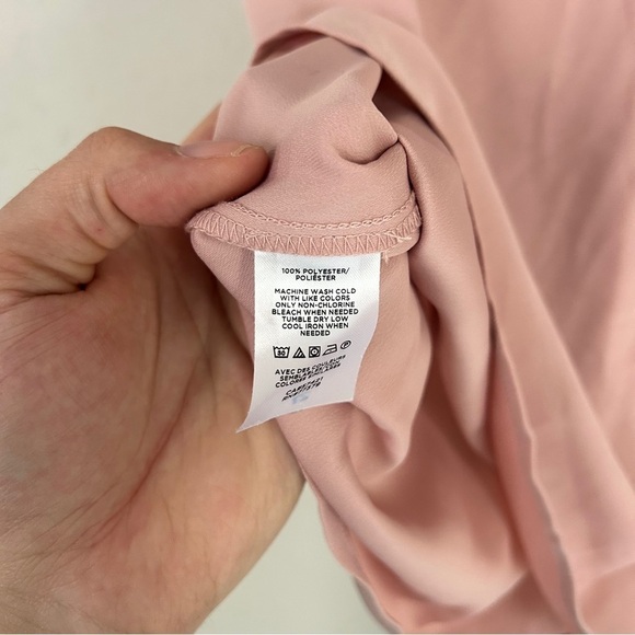 Ann Taylor Factory Pink Sleeveless Top Tank Top Blouse Casual Pastel Feminine XL - Picture 3 of 7